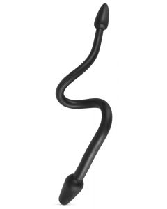 Dubbele Buttplug - Zwart krom