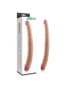 Dubbele Dildo Lady Killer - Huidskleur naast doos