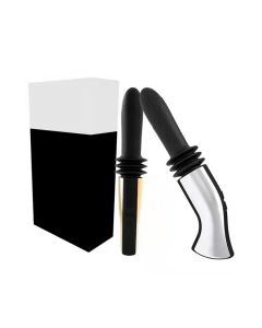 Duwdildo met Thrust Handle - Zwart
