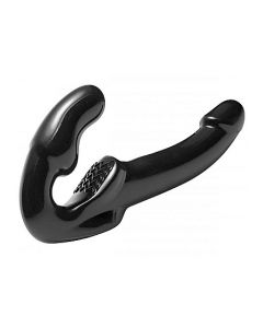 G-spot Strapless Voorbinddildo - Zwart