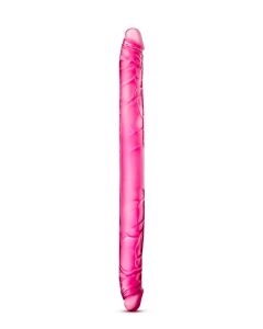 Geaderde Dubbele Dildo - Roze kopen
