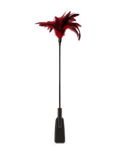 GP Feather met spanking zweep- Zwart-Rood los