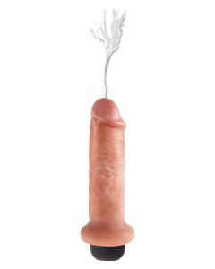 Huidkleurige squirtende Dildo 15CM - King Cock kopen