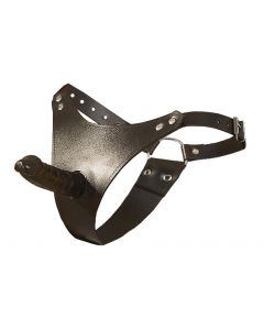 Leren String Zwart S-L Met Voorbind Penis shoppen