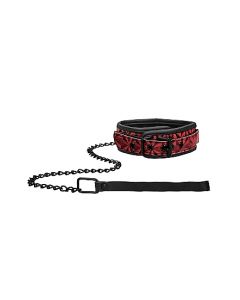 Luxe Halsband met Riem - Rood los