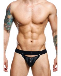 MaleBasics Peakaboo Jockstrap - Zwart voorkant