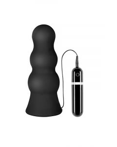 Vibrerende Buttplug met Ribbels - 20 cm staand