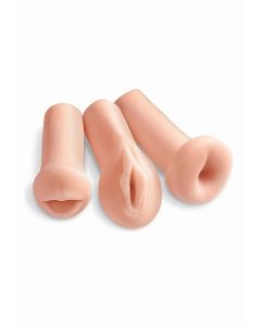 Masturbator Set - All 3 Holes - Lichte Huidskleur