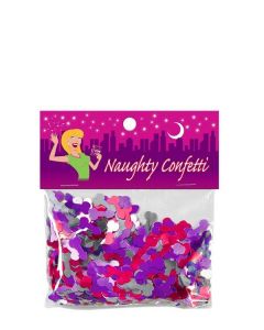 Penisvorm Confetti - Roze/Paars/Zilver kopen
