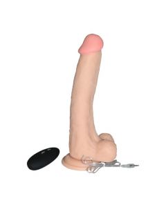 Realistische vibrator huidskleur met zuignap - 27 cm kopen