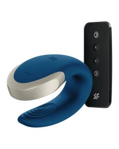 Satisfyer Double Love Luxury Partner Vibrator - Blauw