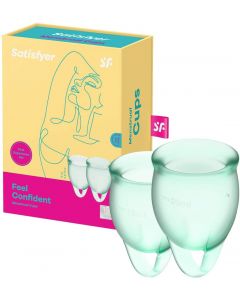 Satisfyer - Feel Confident Menstruatie Cup Set Lichtgroen