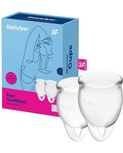 Satisfyer - Feel Confident Menstruatie Cup Set Transparant