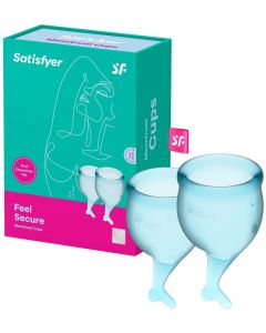 Satisfyer - Feel Secure Menstruatie Cup Set Lichtblauw
