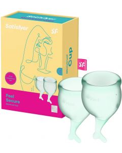 Satisfyer - Feel Secure Menstruatie Cup Set Lichtgroen
