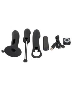 Vibrator Kit met Afstandsbediening - Zwart alles
