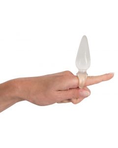  Vinger Buttplug - Transparant aan vinger