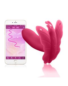 Vlinder Vibrator met Smartphone Bediening - Roze