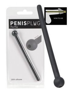 Zwarte  Flexibele Siliconen Penisplug kopen