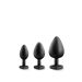 Luxe Set Buttplugs met Siersteen - Zwart Luxe Set Buttplugs met Siersteen - Zwart