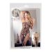 Zwarte Netstof en Kanten Catsuit