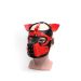 Masker Bondage Pup Hood Zwart/Rood