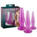 Paarse set met 3 buttplugs