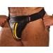 Colt Leren Jockstrap - Zwart-Geel Colt Leren Jockstrap - Zwart-Geel