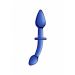 Chrystalino Glazen dildo Doubler - Blauw