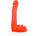 All Black Spike Dildo Rood - 19 cm