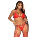 Vinyl Top, String en Jarretelgordel - Rood
