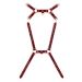 Body Harnas Man Bondage Model 1 - Zwart/Rood