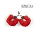 Sodorra Fluffy Handboeien - Rood Sodorra Fluffy Handboeien - Rood