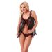 Babydoll Met Slip - Zwart/Rood