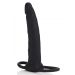 Siliconen Voorbind Dildo - Double Rider - Zwart Siliconen Voorbind Dildo - Double Rider - Zwart