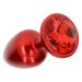 Buttplug met siersteen - Rood
