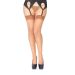 Leg Avenue Transparante Nylon Jarretel Kousen - Tan