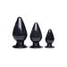 Master Series Triple Cones Butt Plug Set 3 Stuks - Zwart