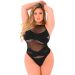 Plus Size Visnet Body - Zwart