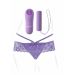 Kanten Slip met Vibrerende Bullet & Open Kruis - Paars Kanten Slip met Vibrerende Bullet & Open Kruis - Paars