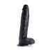 Raging Rhino 34 CM Geaderde Dildo - Zwart