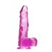 Realistische Doorzichtige Dildo met Balzak 20.00 cm - Roze