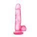 Roze Dildo met Balzak en Zuignap