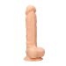 Siliconen Dildo met Balzak - Huidskleur 22.8 cm Siliconen Dildo met Balzak - Huidskleur 22.8 cm