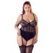 Spannende Body met Jarretels - Zwart