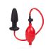 Zwarte Opblaasbare Buttplug  met Rode Handpomp