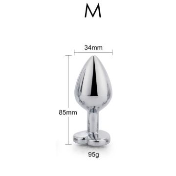 Hartvormige Buttplug Scarlet Wit M