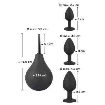 Anaal Kit met Anaaldouche - Zwart