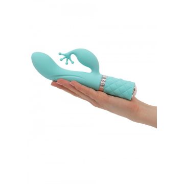Groene G-spot Vibrator met Clitoris Stimulator - Kinky