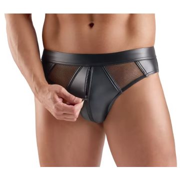 Svenjoyment Wetlook Slip - Zwart